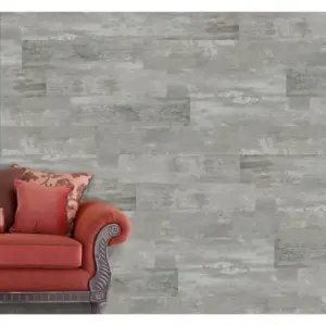 Porcelanato Rústico Esmaltado Acetinado Borda Reta Concreto 20,2x86,5cm - Imagem 3