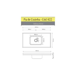 Pia Rorato Roralit Cuba Inox 562208 Preta - Imagem 5