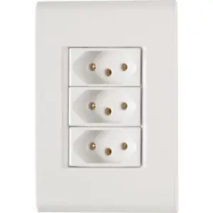 Conjunto 4" X 2" de 3 Tomadas 2p+t 20a 250v - Tramontina - Imagem 1