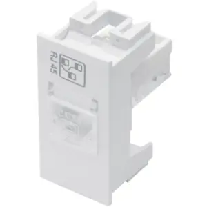 Módulo Tomada Rede de Infomática Rj45 Habitat 8 Vias Branco - Imagem 1