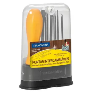 Jogo de Chaves de Fenda com Pontas Intercambiáveis 6 Peças - Tramontina - Imagem 1