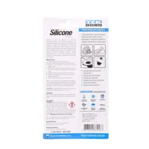 Silicone Adesivo para Uso Geral 50g Cinza - Imagem 4