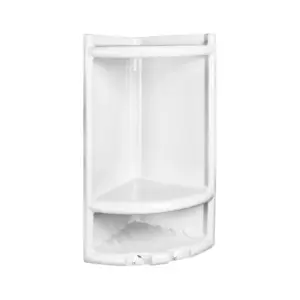 Porta Shampoo de Pvc Cantoneira Parede para Banheiro Branco - Herc - Imagem 1
