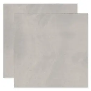 Porcelanato Esmaltado Acetinado Borda Reta Cimento 80x80cm - Imagem 2