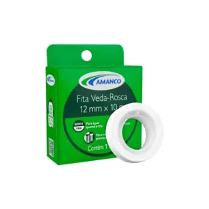 Fita Veda Rosca 12mm X 10 Metros Amanco - Imagem 1