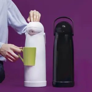 Garrafa Térmica de Pressão Nobile Branca 1,9 L - Mor - Imagem 3