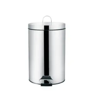 Lixeira ágata de Pedal com Tampa com Capacidade de 3 Litros na Cor Cromada