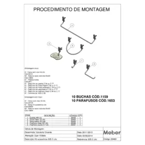 Kit Acessórios para Banheiro 5 Peças Clic Meber - Imagem 3