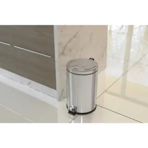 Lixeira Inox com Pedal e Balde Interno Removível Tramontina Brasil 12l - Imagem 2