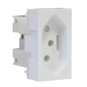 Módulo de Tomada com 2 Polos + Terra Modulare 20a 250v Branco - Imagem 3