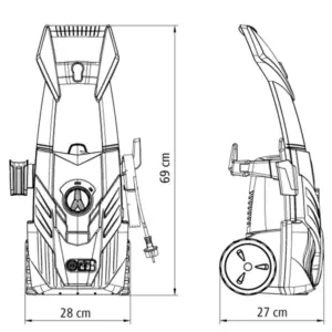 Lavadora de Alta Pressão 1400w 220v Amarela e Preta - Imagem 8