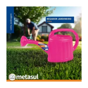 Regador Plast 6l Rosa Jardineiro - Metasul - Imagem 4