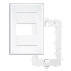 Placa 4x2 com Suporte 1 Módulo Horizontal Evidence Branco