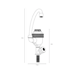 Torneira Elétrica Bica Alta Bancada 220v 4400w Teb244 Sintex - Imagem 3