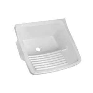 Tanque Plástico para Lavar Roupa 47x43x27 22,5l Bege - Imagem 1