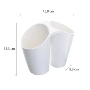 Porta Talheres para Bancada Branco