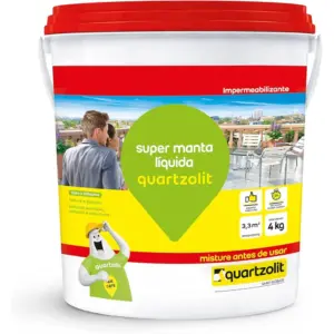 Super Manta Liquida Branca Quartzolit 4kg - Imagem 1