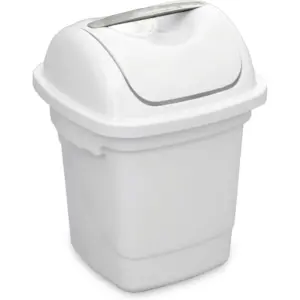 Plasvale, Lixeira Basculante, 10 Litros, Branca