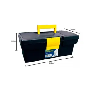 Caixa Ferramentas Plástica Pequena 18x32cm 12,5'' - Metasul - Imagem 3