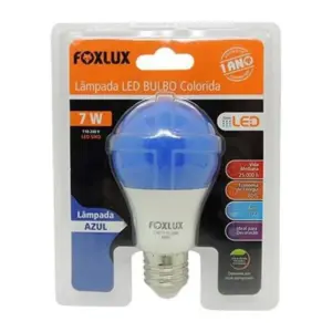 Lâmpada Led Bulbo Azul 7w 25.000h Foxlux - Foxlux