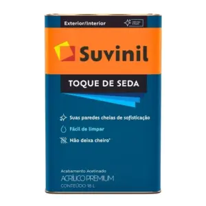 Tinta Acrílica Premium Toque de Seda Acetinado Branco Neve 18 Litros - Imagem 1