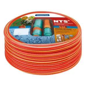 Mangueira 5 Camadas Nts 1/2" Antitorção Vermelha Pvc com Engates Rápidos e Esguicho 20m - Tramontina - Imagem 3