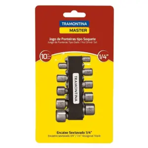 Jogo de Ponteiras Tipo Soquete 10 Peças - Tramontina