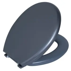Assento Almofadado Oval Prata - Imagem 1