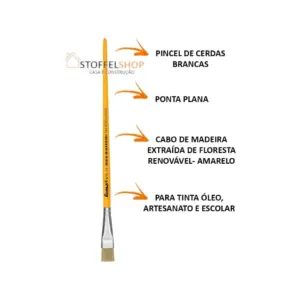 Pincel para Artesanato Ponta Chata 615 N 12 - Roma - Imagem 2