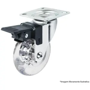 Rodizio Soprano Pratice Transp com Freio 075mm 06080.2075.10 - Soprano