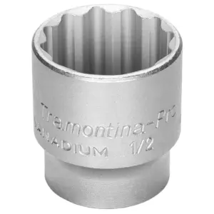 Soquete Estriado em Aço Cromo Vanádio 30mm Encaixe 1/2" - Tramontina - Imagem 1