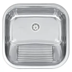 Tanque de Encaixe 23l em Aço Inox Acetinado Tramontina Hera 40 X 40cm