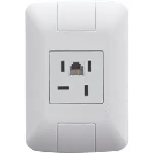 Conjunto 4x2 com 1 Tomada Telefone 4p e Rj11 Aria Branco - Tramontina