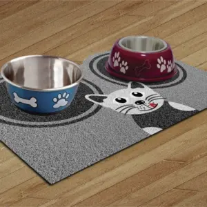 Capacho Vinil Pet Hora do Lanche Cat 40x60cm - Imagem 3