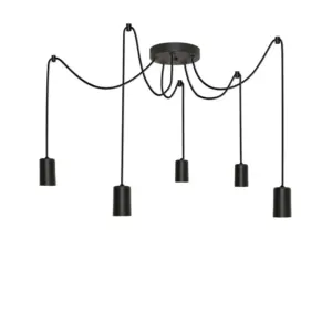 Pendente Taschibra Tears 5xe27 Preta - Imagem 1