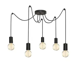 Pendente Taschibra Tears 5xe27 Preta - Imagem 2