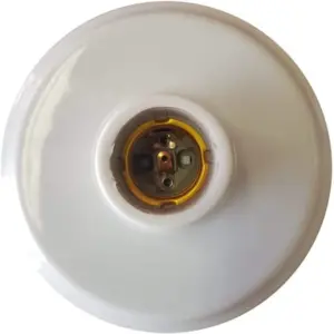 Plafon de Plástico com Bocal em Porcelana E-27 - Foxlux - Imagem 2