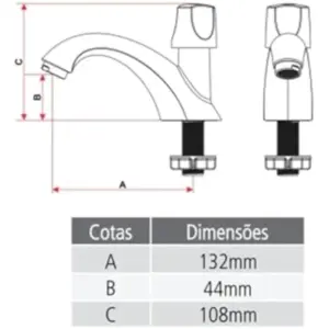 Torneira para Lavatório Mesa Obre 1/2'' Branco - 300000479 - Tigre - Torneira para Lavatório Mesa Obre 1/2'' Branco - 300000479 - Tigre - Imagem 5