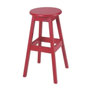 Banqueta Alta em Madeira Pinus Vermelha