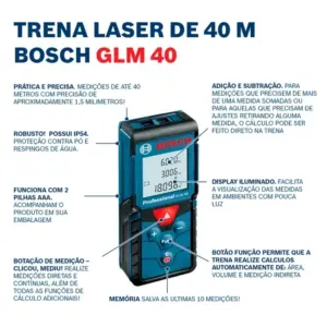 Trena Laser Glm 40 Professional Azul - Imagem 7