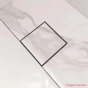 Ralo Oculto Invisível 15x15cm para Banheiro Astra Quadrado Plástico Cinza - Imagem 7