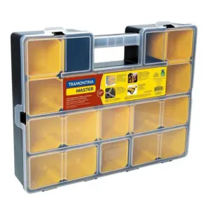 Maleta Organizadora Plástica 17" com Módulos Organizadores e Divisórias Móveis - Tramontina