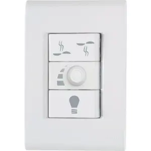 Conjunto 4x2 Variador de Ventilador Bivolt Liz Branco - Tramontina