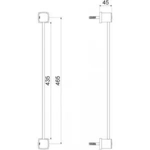 Porta Toalha Linear Block Meber Meber Cromado - Imagem 3