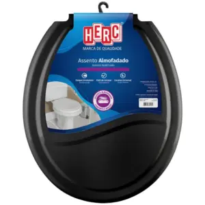 Assento Almofadado Preto - Herc - Imagem 1