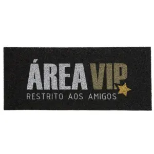 Capacho Vinil Long 2.0 área Vip 30x70cm Preto