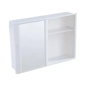 Armario Banheiro Astra 28.4 X 40.8 X 9.5 Branco C/porta de Correr A21 - Imagem 3