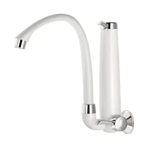 Torneira de Parede com Filtro e Bica Móvel Branca/ Cromo- 1/2 - Imagem 1