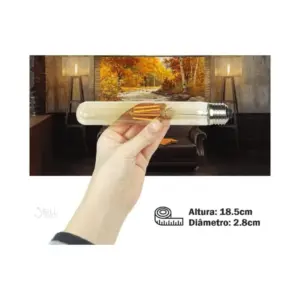 Lampada Vintage T30 Led Tubular Filamento 4w 2400k - Imagem 3