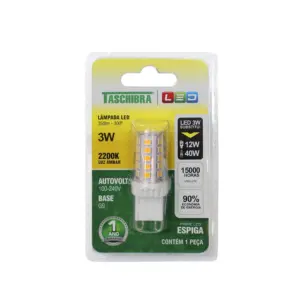 Lamp Led G9 Espiga 3w Autovolt 2200k - Imagem 6
